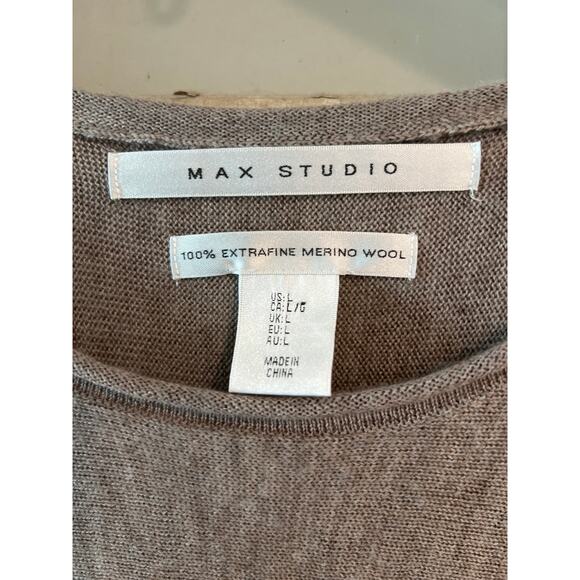 Max Studio size large extra fine merino wool sweater lightweight - Picture 2 of 3